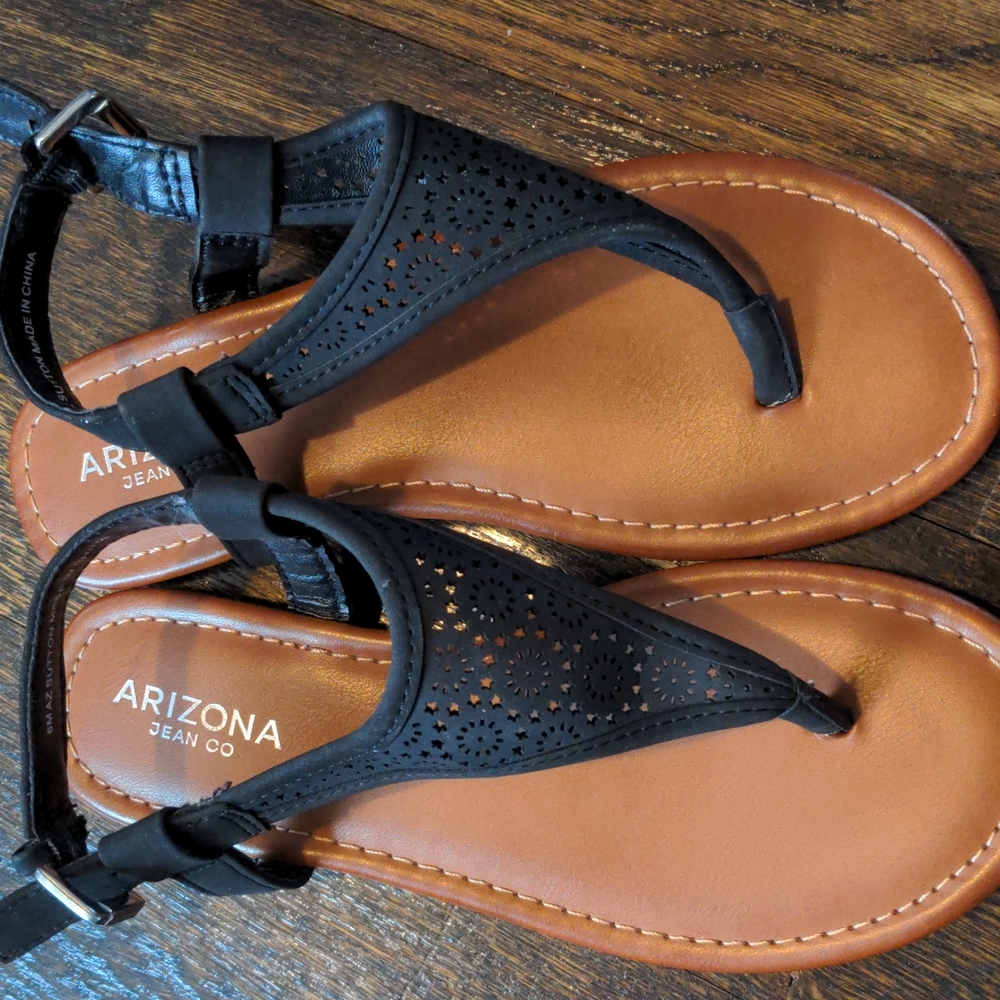 Arizona black and brown sandals